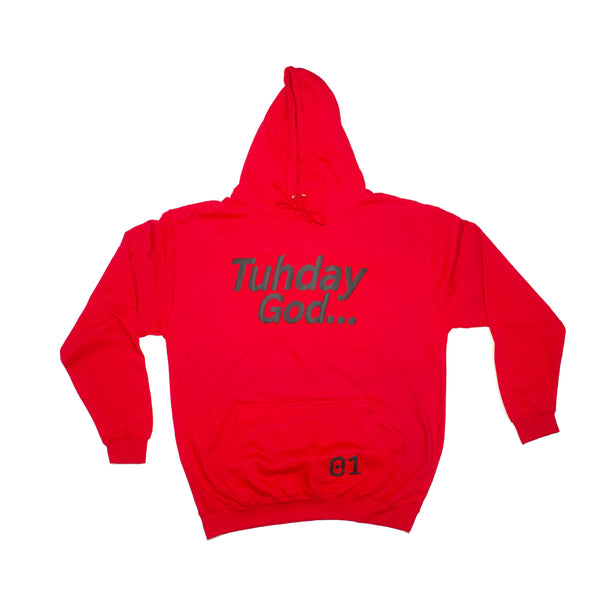 Tuhday God Red Hoodie